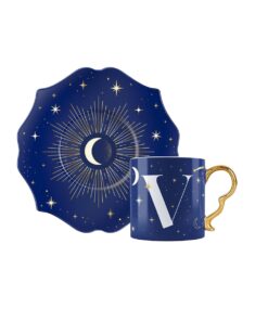 Tazzina con lettera V - Cielo Stellato