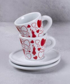Alternative view of Set 2 tazzine espresso - Cuore