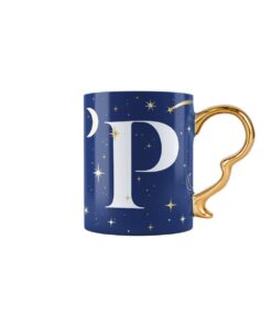 Mug con lettera P - Cielo Stellato