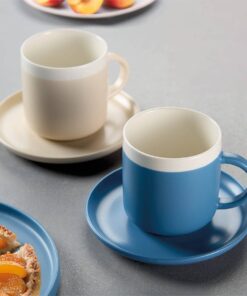 Alternative view of SET 2 TAZZE CAPPUCCINO CON PIATTINO