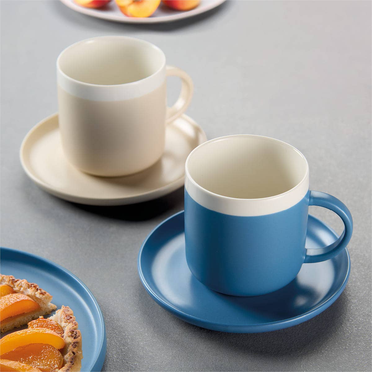 SET 2 TAZZE CAPPUCCINO CON PIATTINO - immagine 2
