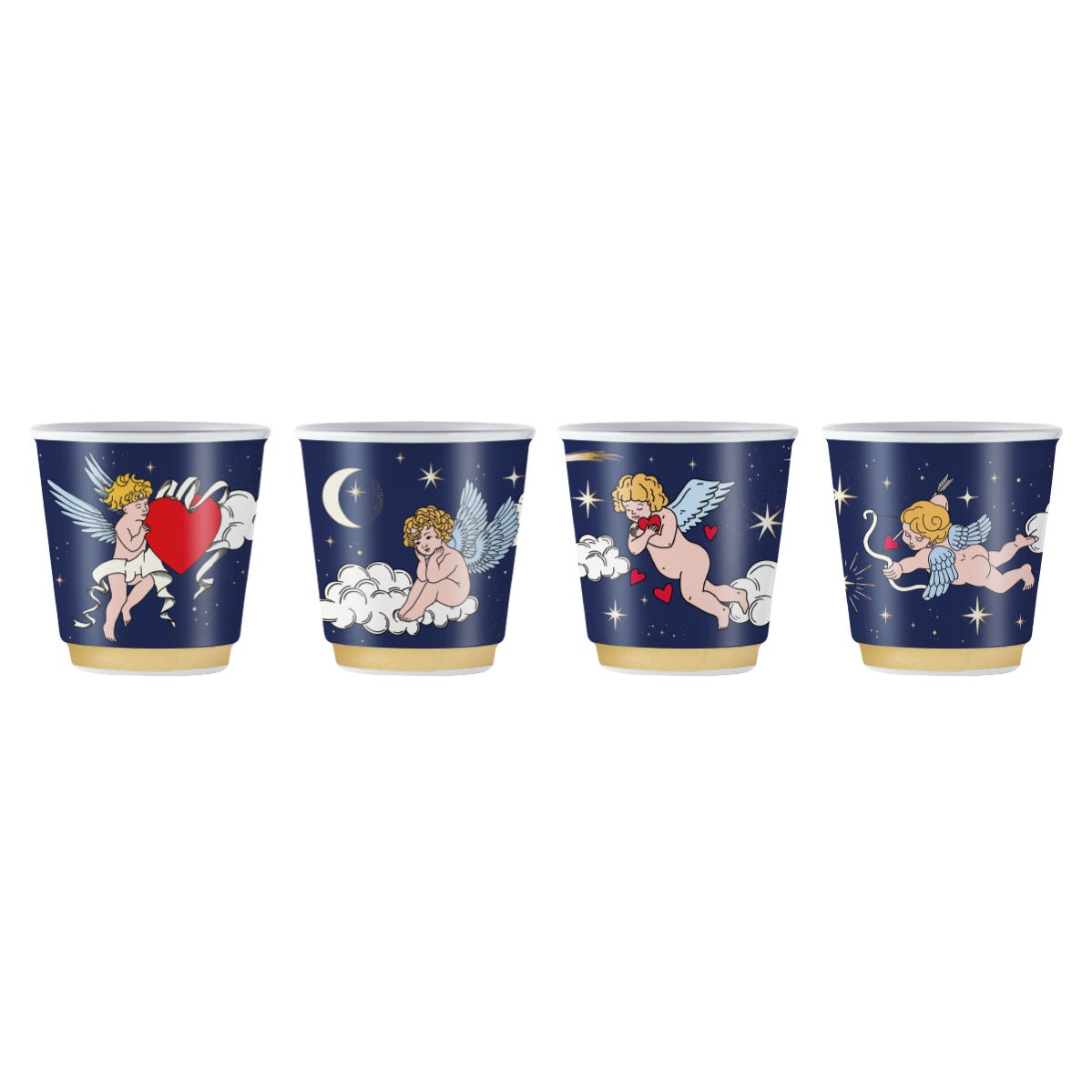 Set 4 bicchierini con angeli - Cielo Stellato