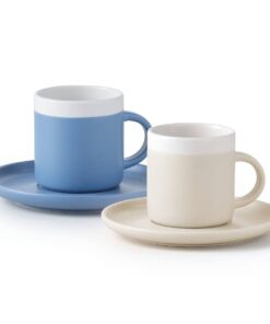 SET 2 TAZZINE CAFFE' CON PIATTINO