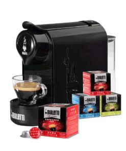 Gioia Bialetti - Macchina da Caffè Espresso con 4 box di capsule a scelta
