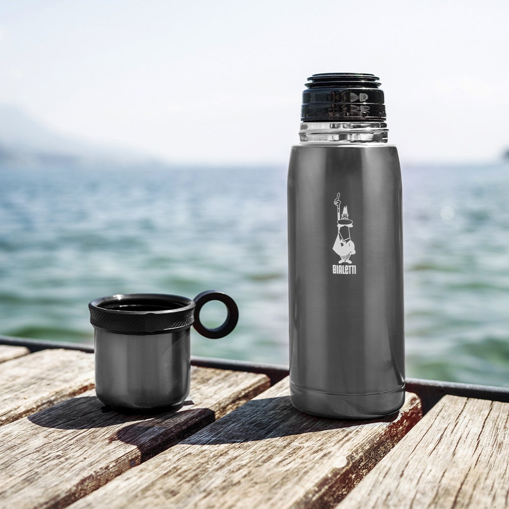 Bottiglia Termica con Coperchio-Tazza grigia - immagine 2