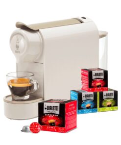 Gioia Responsible - Macchina da Caffè Espresso con 4 box di capsule a scelta